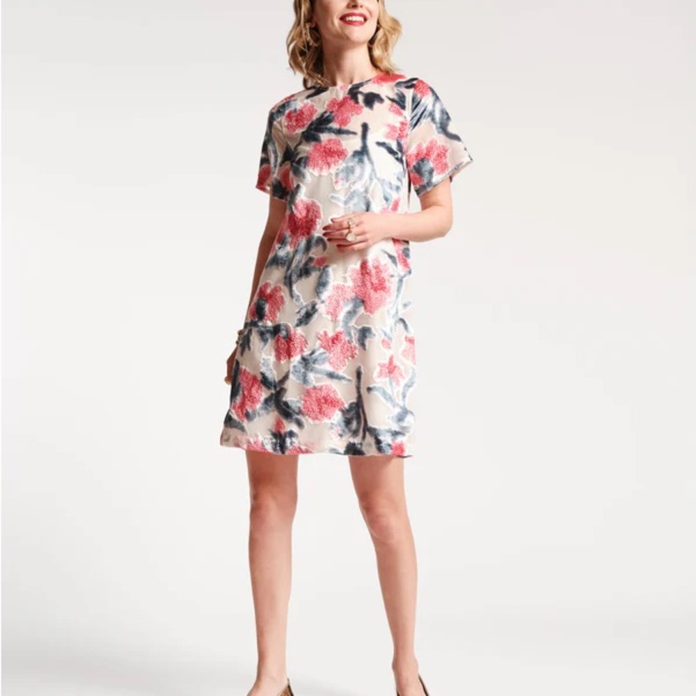 France's Valentine Altman Shift Dress in Pink Lotis, NWT Size L